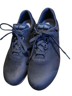 SAS Free Time Walking Shoes Wmn 7.5 Wide Charcoal Black Nubuck Suede Leather
